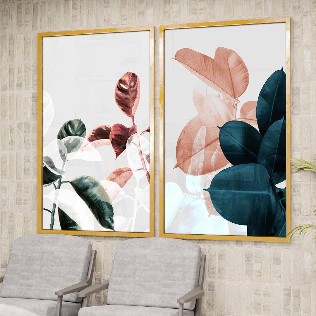 Neutral Floral Duo V2187 Canvas