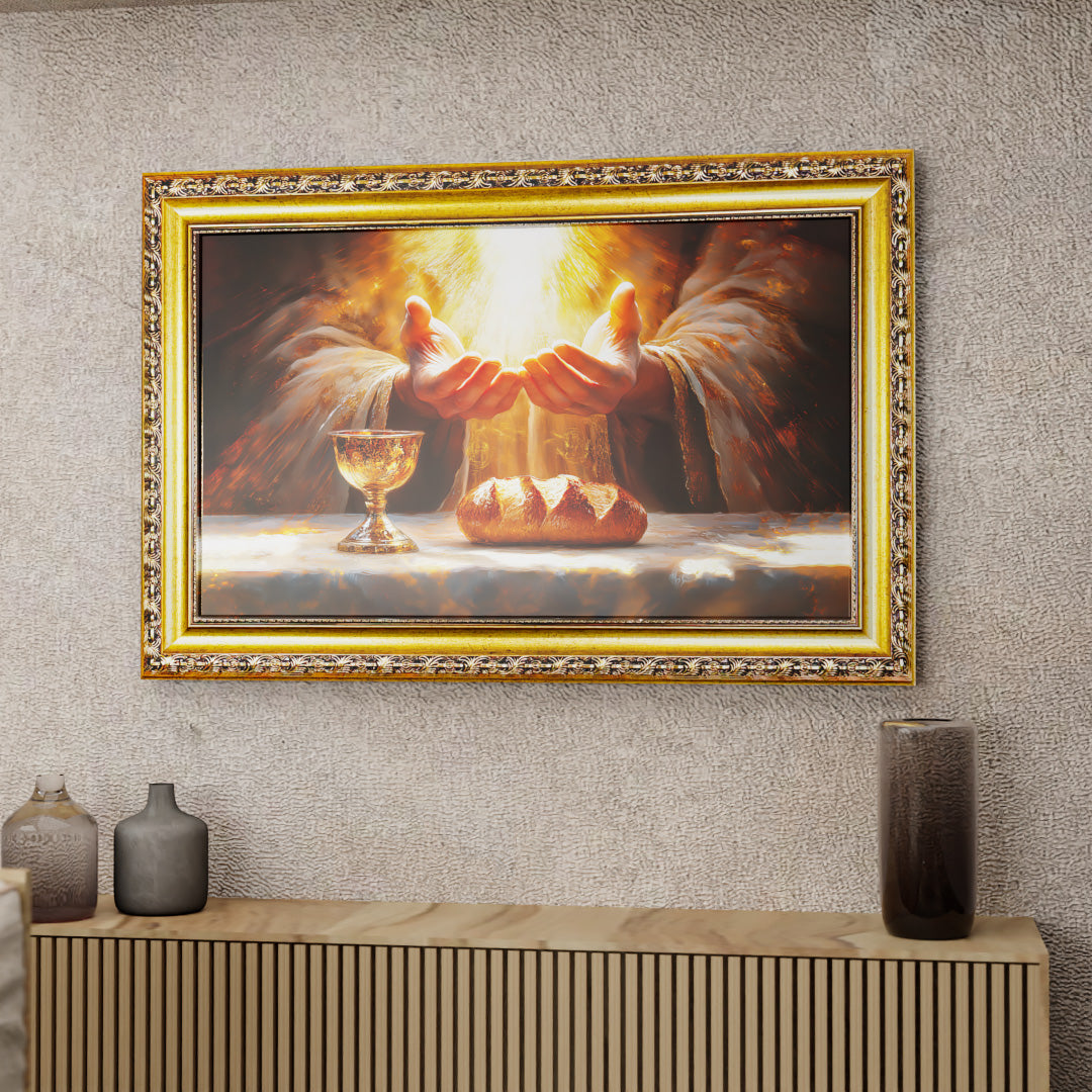 Blessed Bread and Wine Canvas