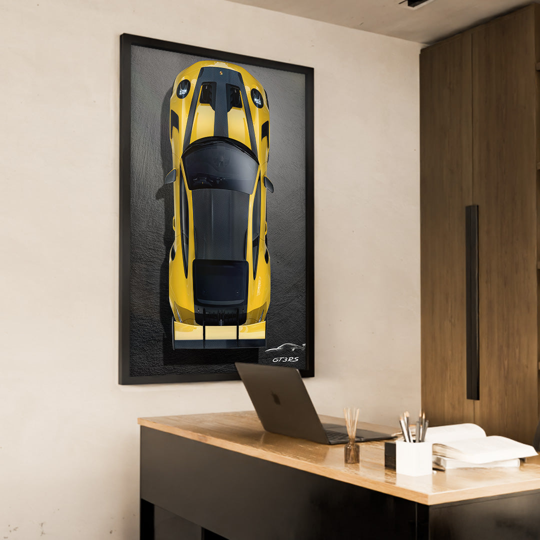 Yellow Porsche V2327 Canvas