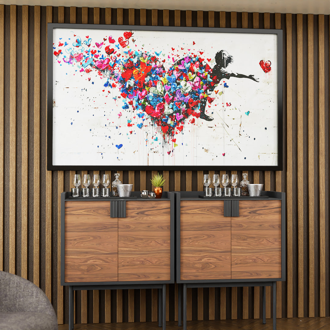 Banksy Hearts in Motion V2484 Canvas