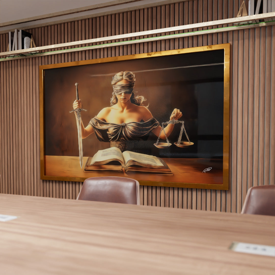 Decorative Canvas Goddess of Justice and Her Book V2170
