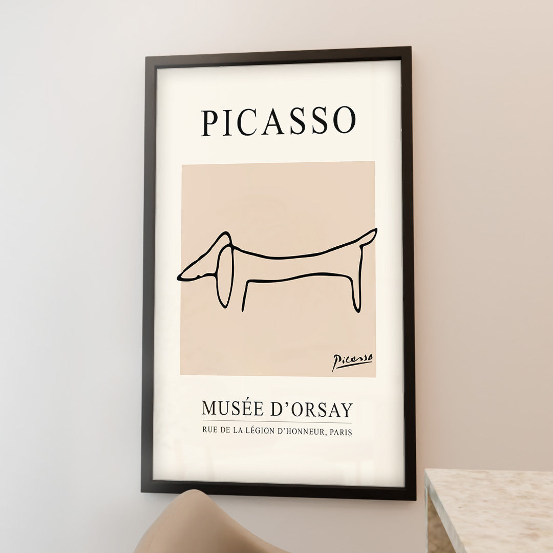 Picasso The Dog Line Drawing V2361 Canvas