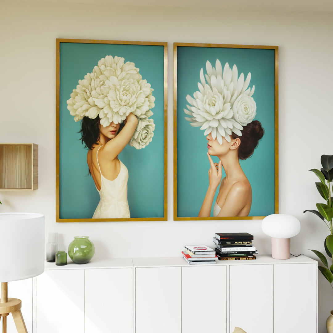 Women and Florals Duo V2415 Canvas