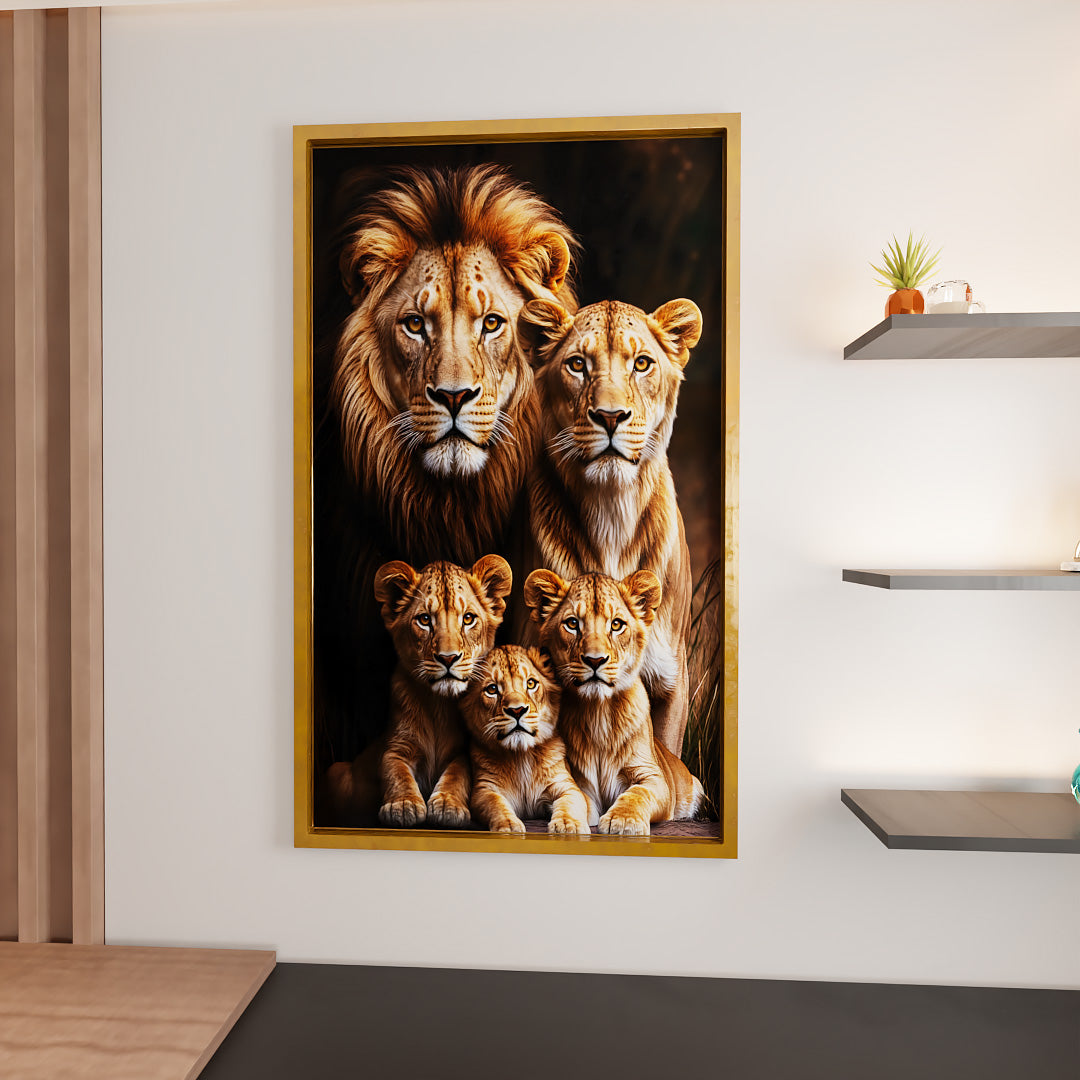 Lion Family V3 V2243 Canvas