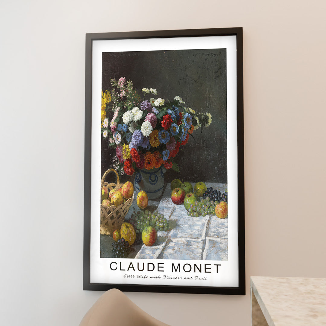Claude Monet Still Life with Flowers and Fruit V2464 Canvas
