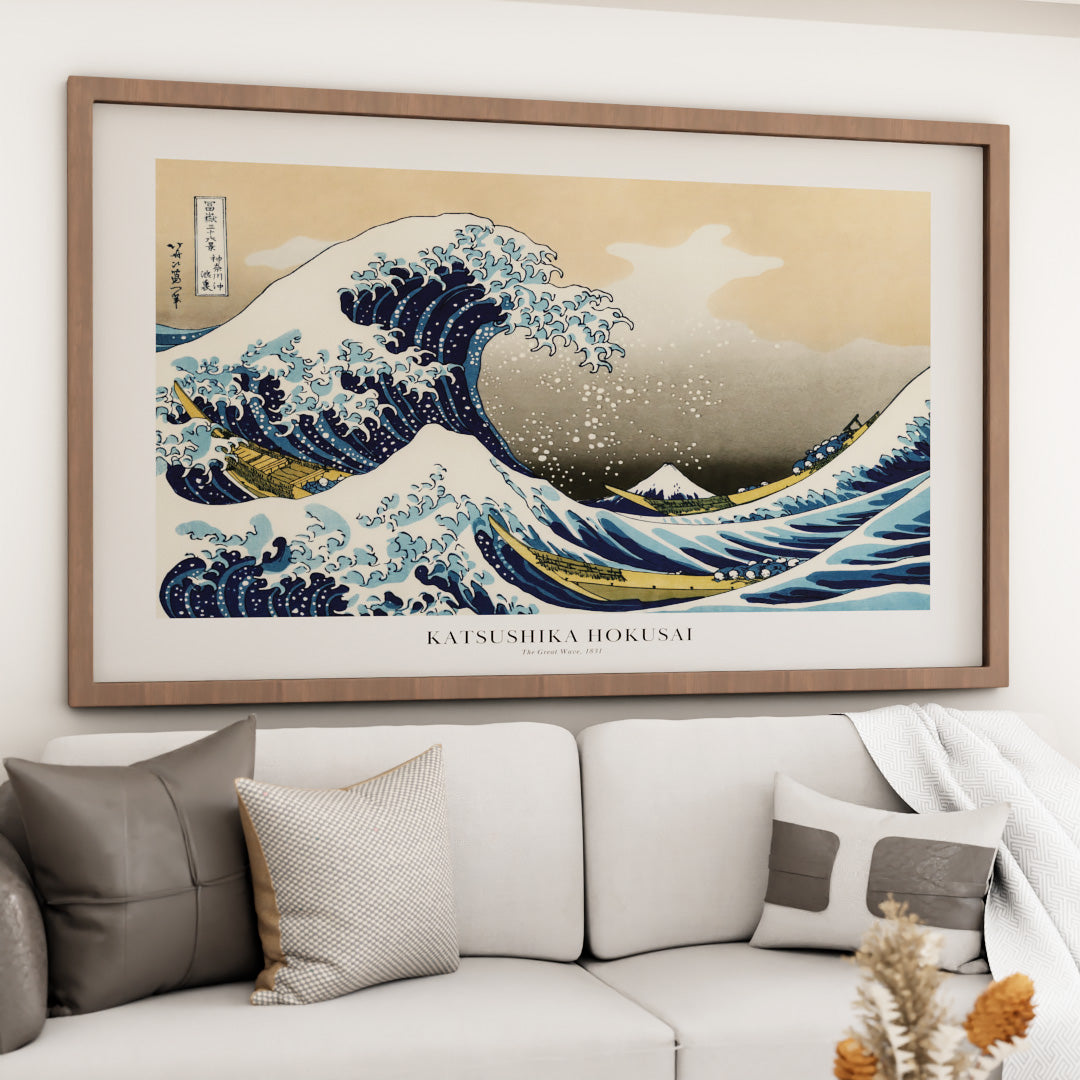 Hokusai Birds and Sunset V2376 Canvas