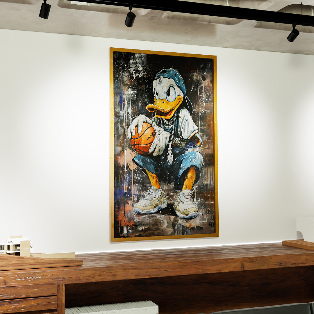 Scrooge McDuck Playing Basketball V2217 Canvas