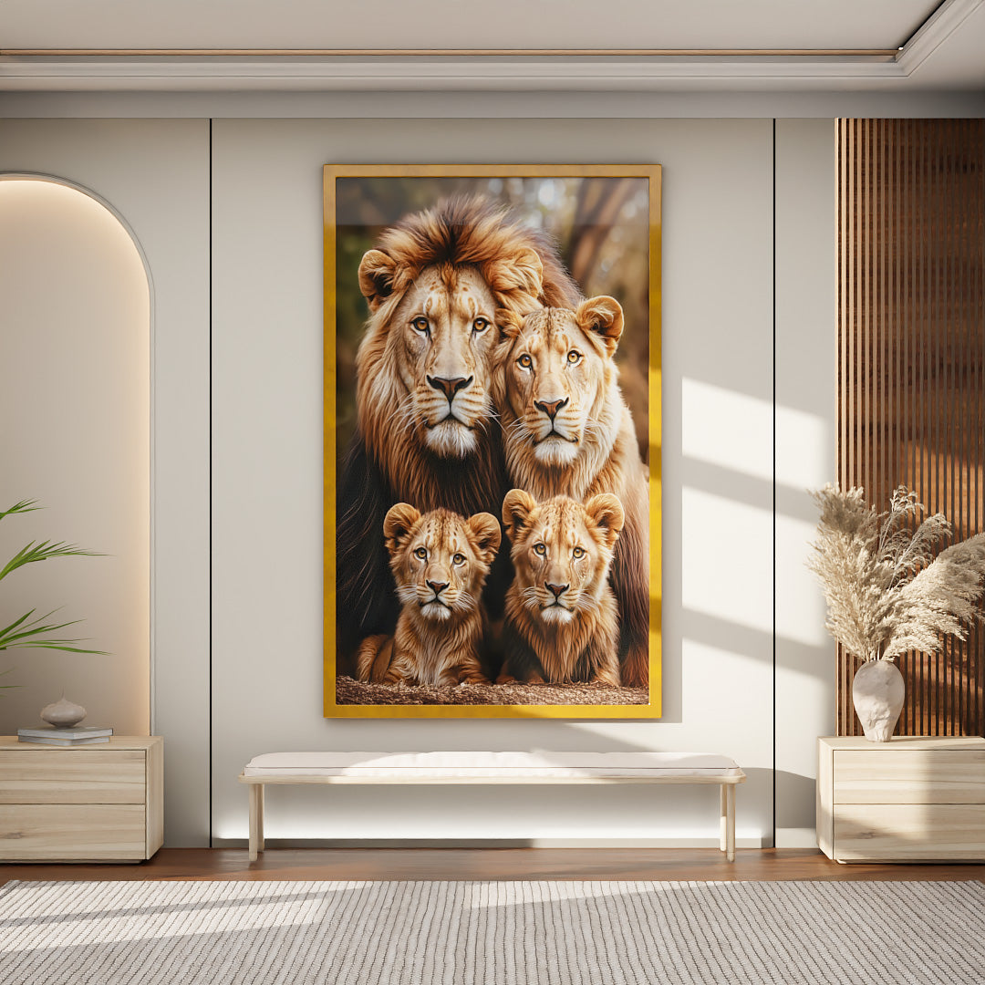 Photo Break in the Lion Family V2256 Canvas
