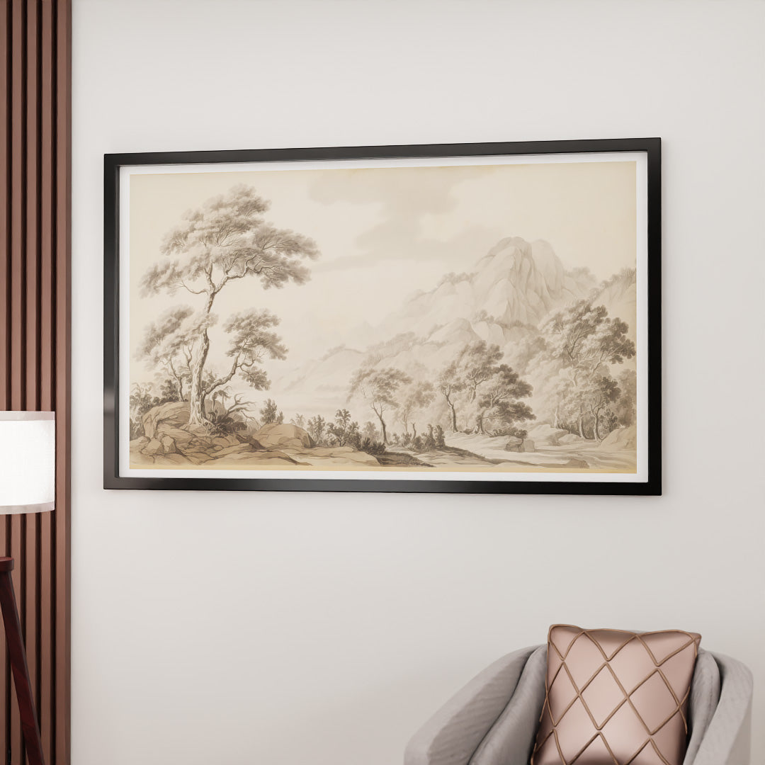 Forest and Mountain Painting V2500 Canvas
