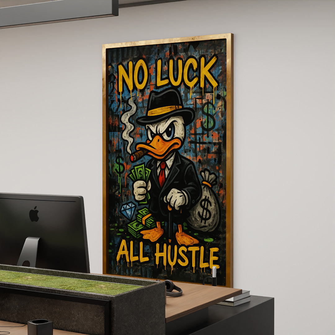 No Luck, All Hustle V2265 Canvas