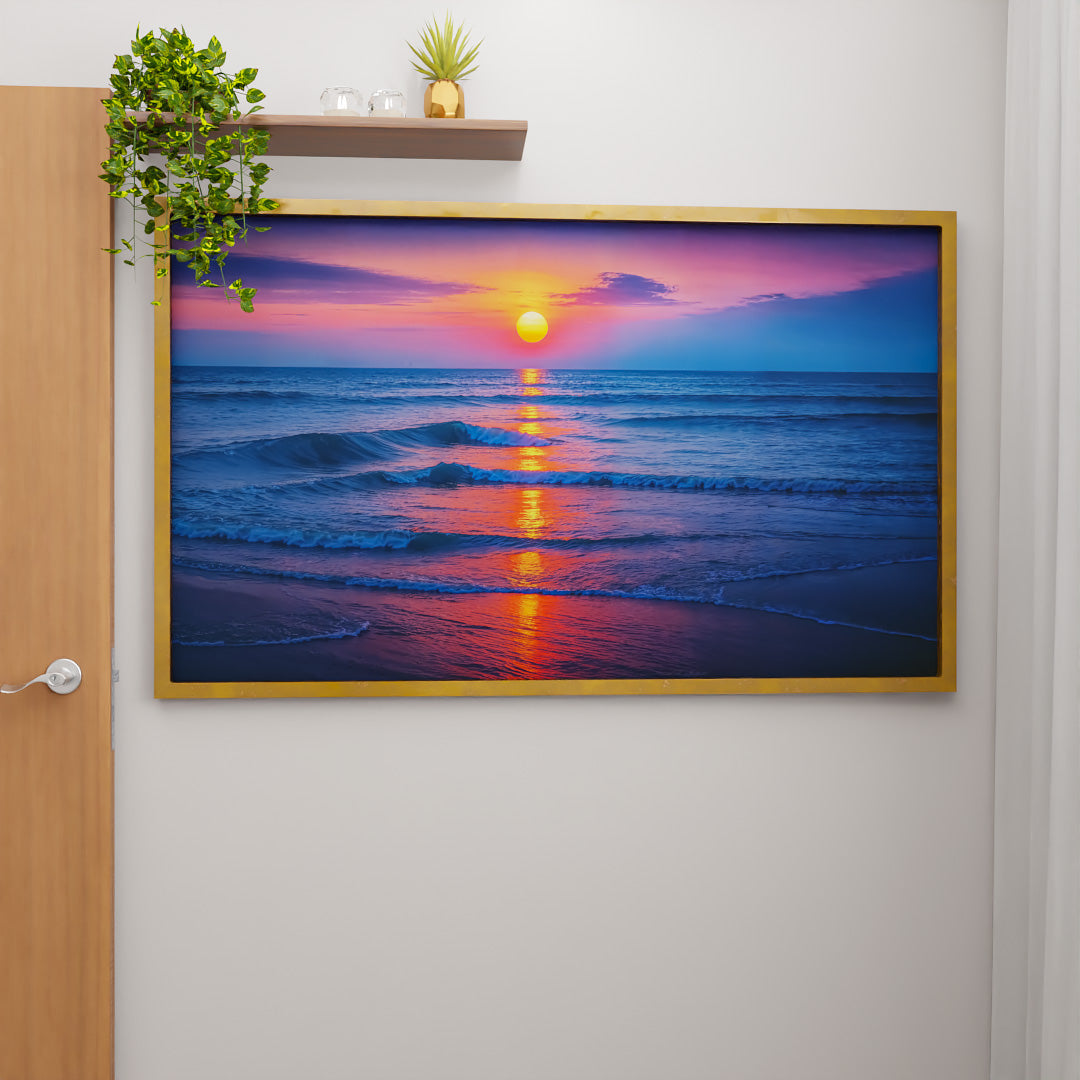 Sun Setting Ocean V2458 Canvas