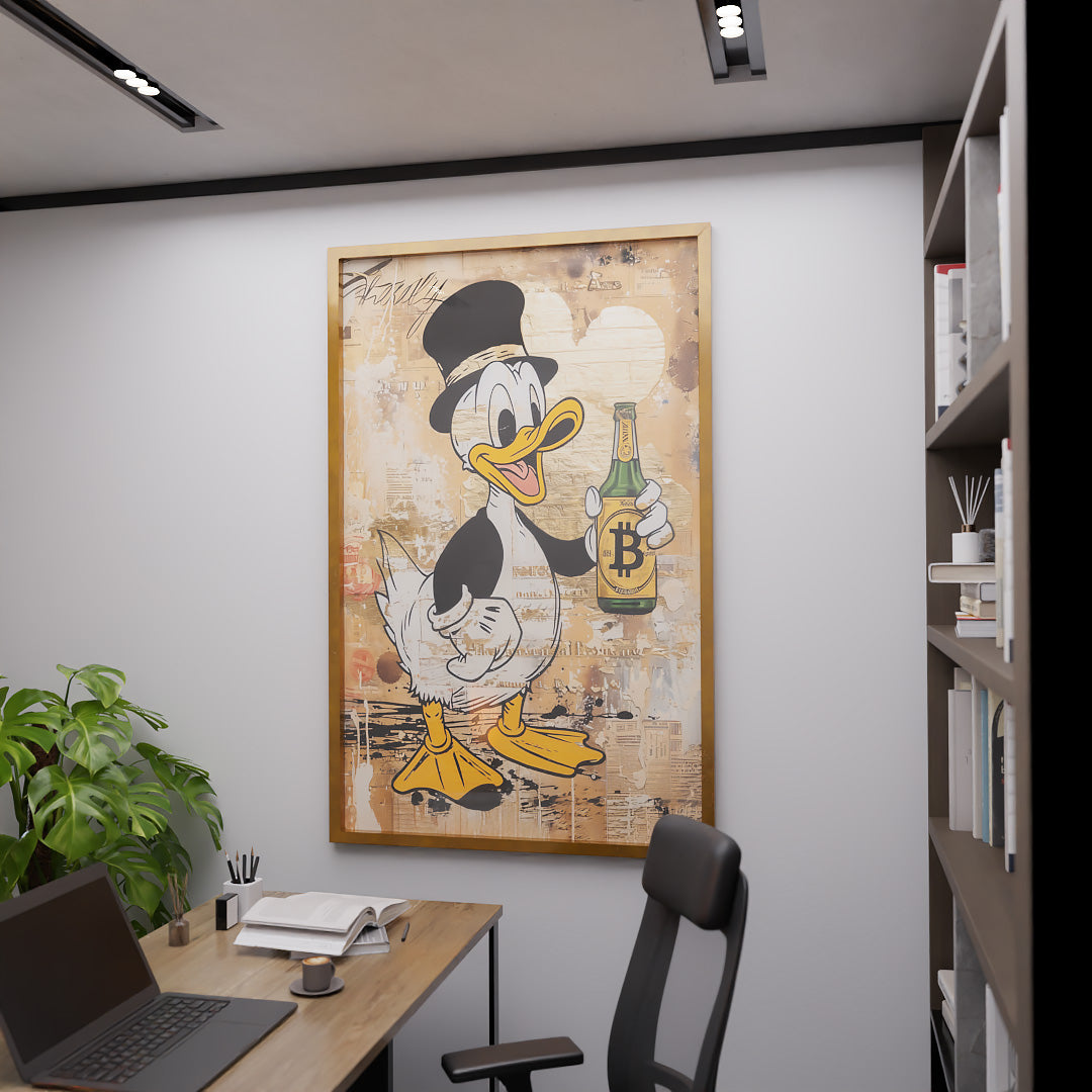 Scrooge McDuck and Bitcoin V2204 Canvas