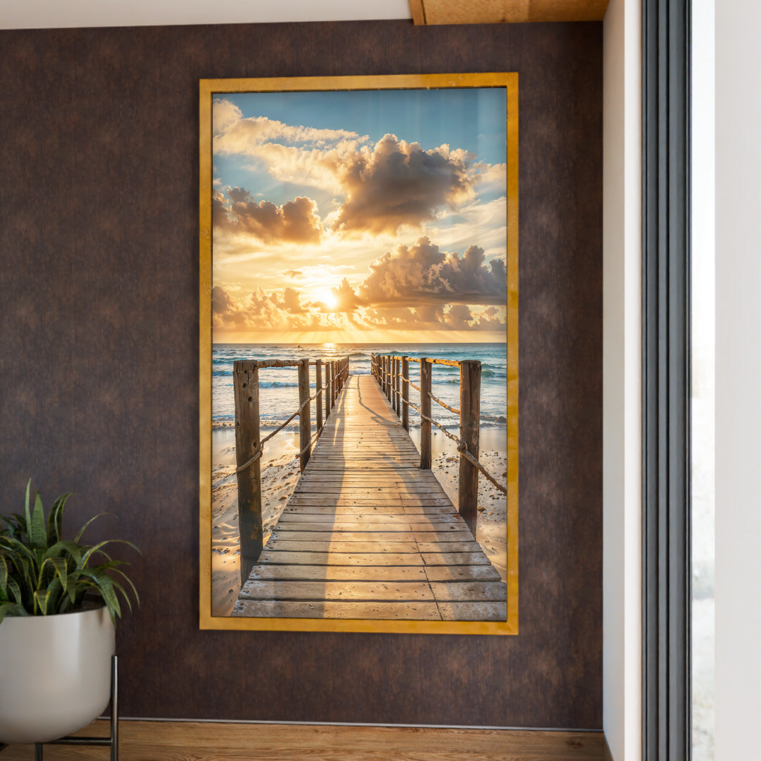 Pier at Sunset V2261 Canvas