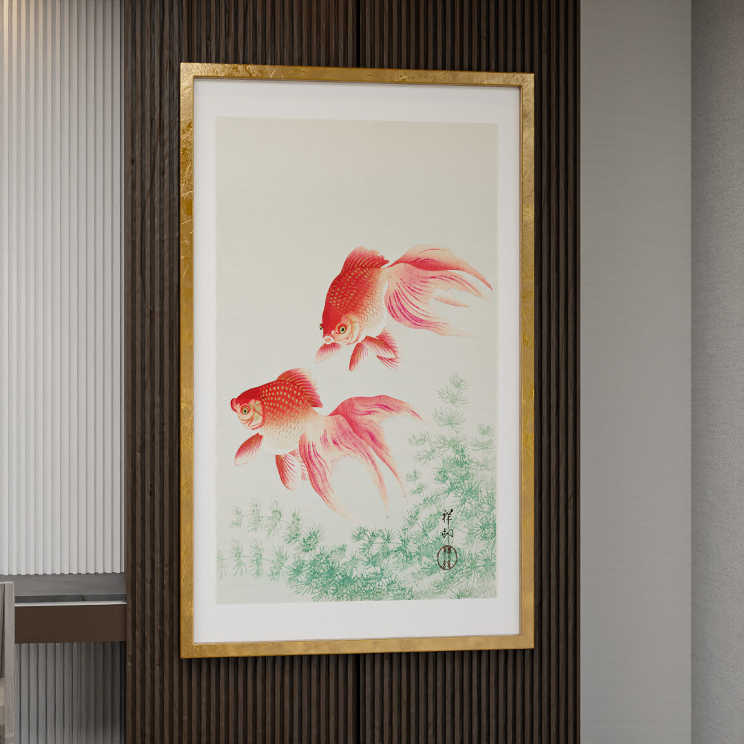 Ohara Koson Two Veil Goldfish V2408 Canvas