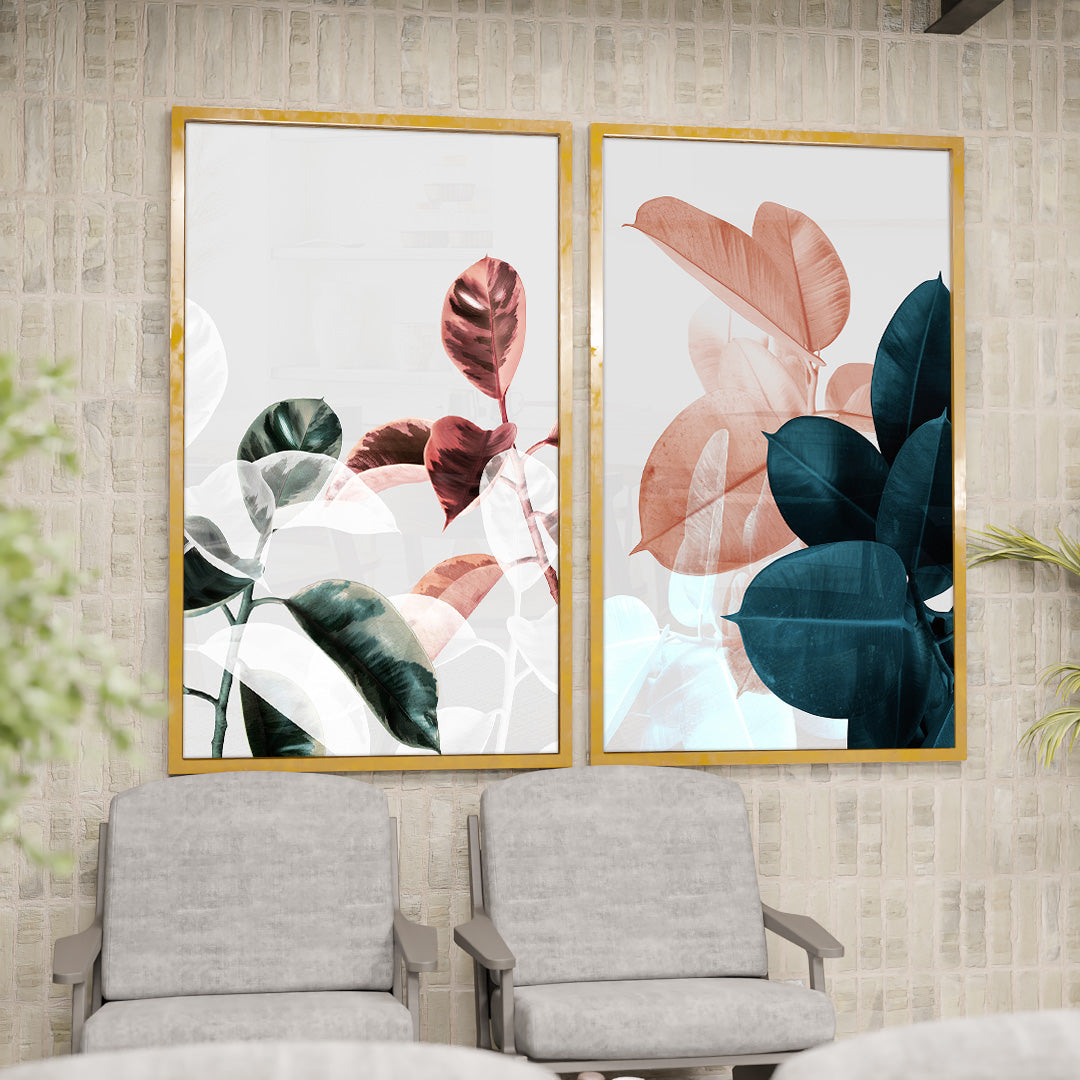 Neutral Floral Duo V2187 Canvas