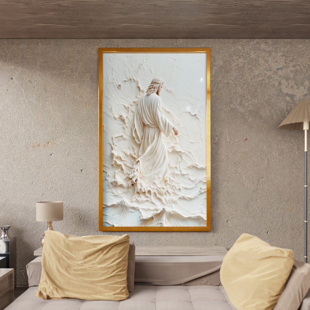 Jesus Walking on Water in Marble V2227 Canvas