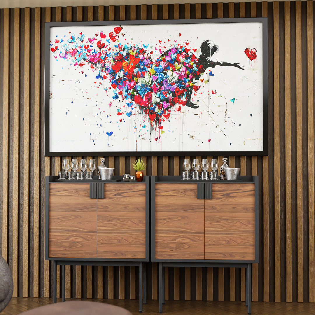 Banksy Hearts in Motion V2484 Canvas