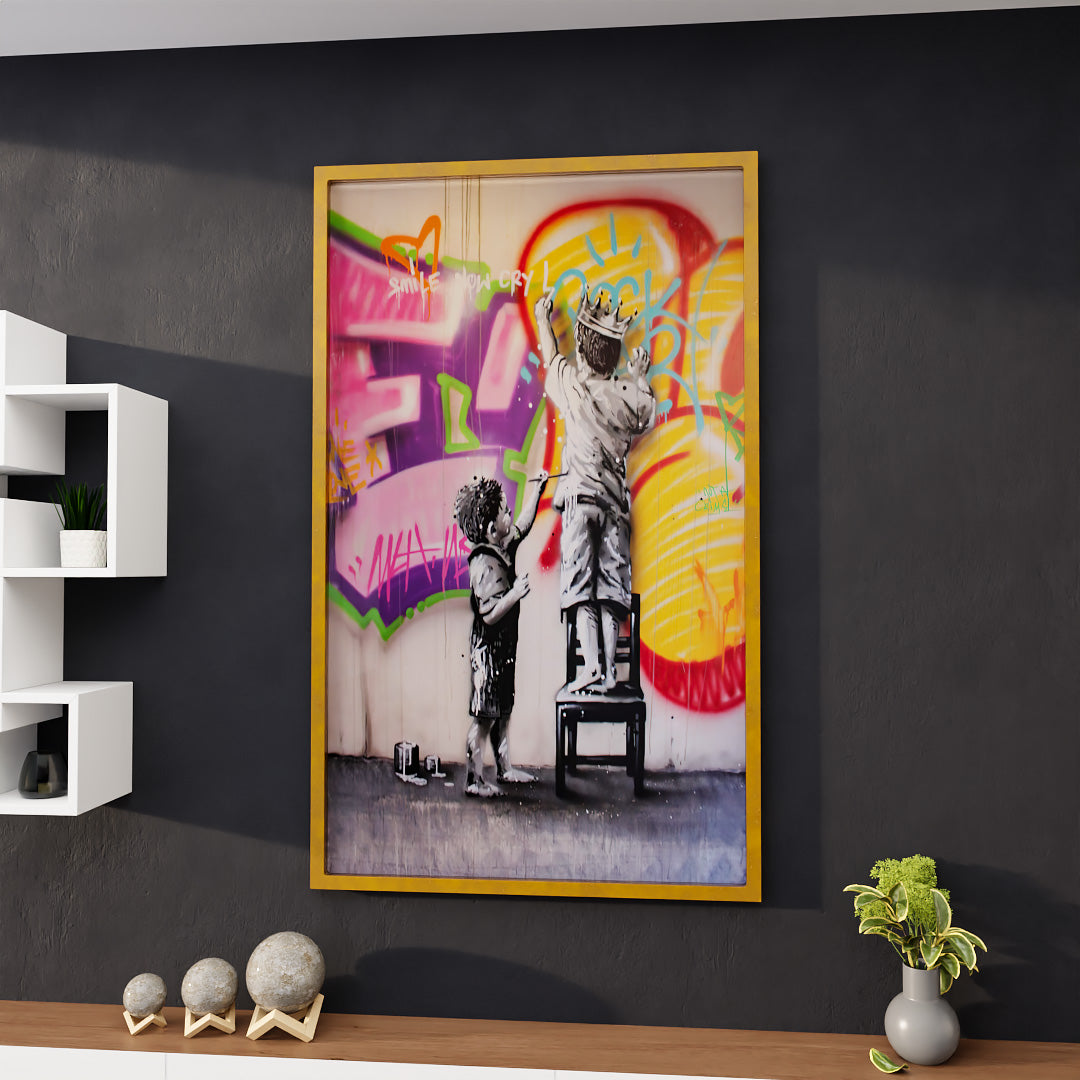 Children and the Street V2219 Canvas