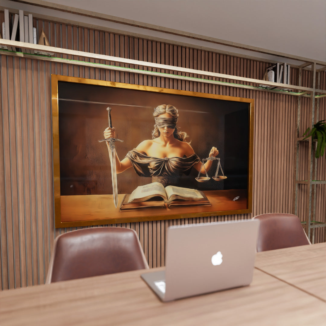 Decorative Canvas Goddess of Justice and Her Book V2170