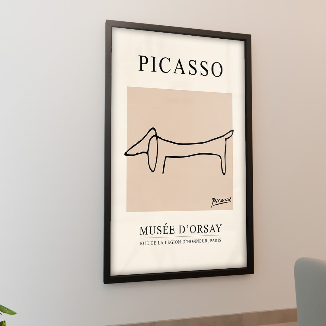 Picasso The Dog Line Drawing V2361 Canvas