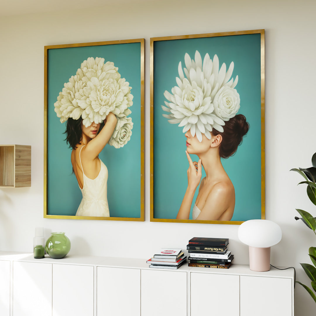 Women and Florals Duo V2415 Canvas