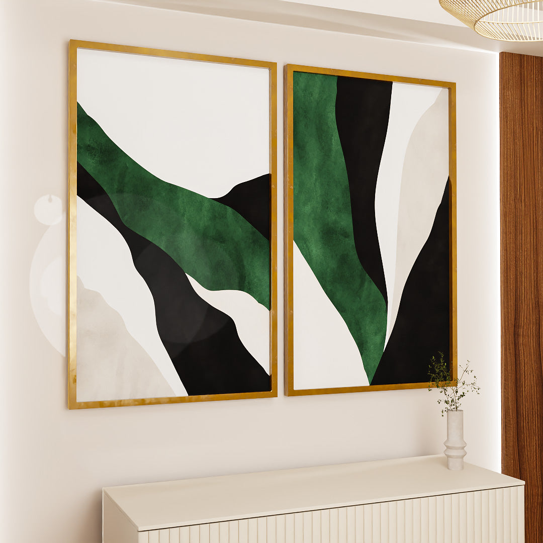 Abstract Stripes Panel Duo V2344 Canvas