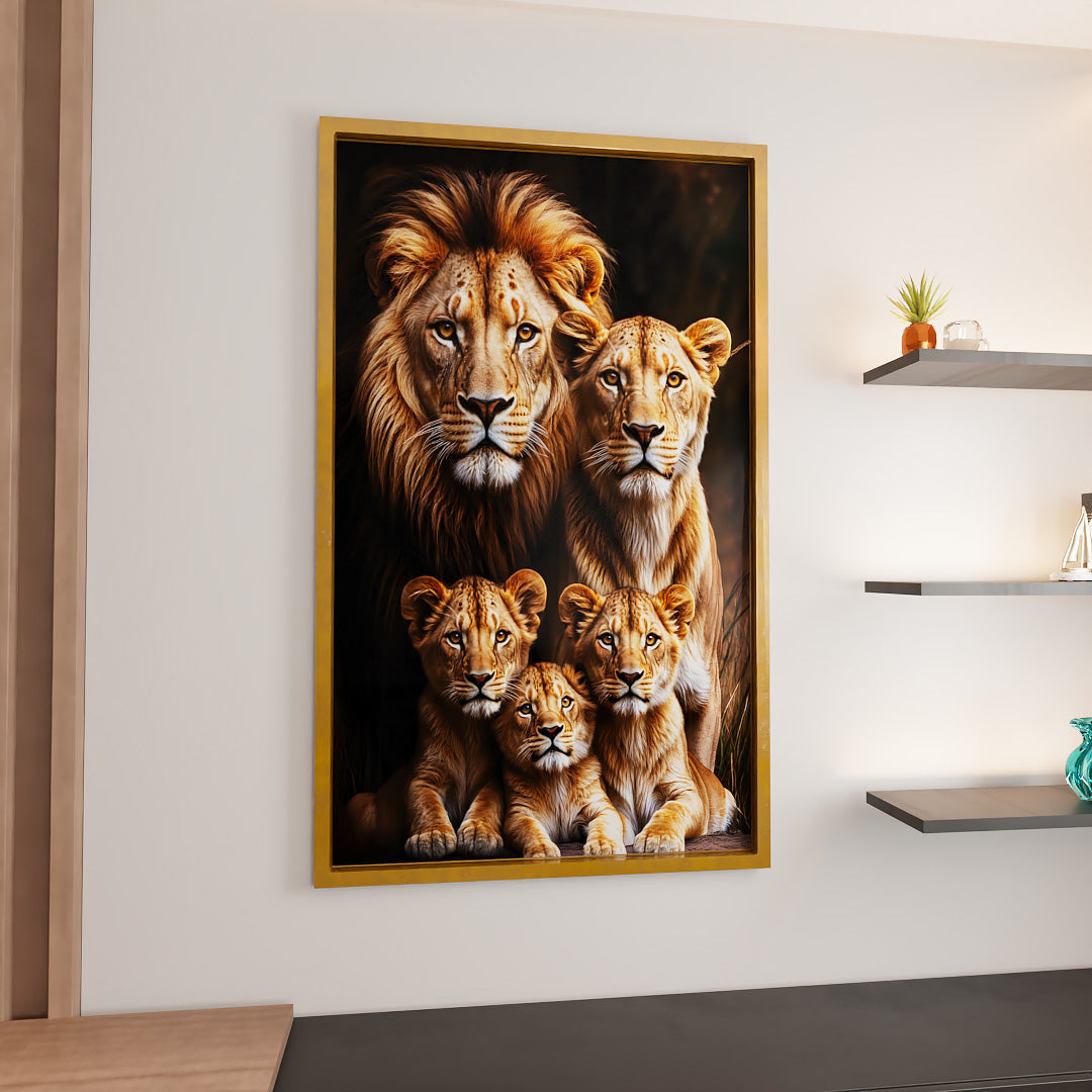 Lion Family V3 V2243 Canvas