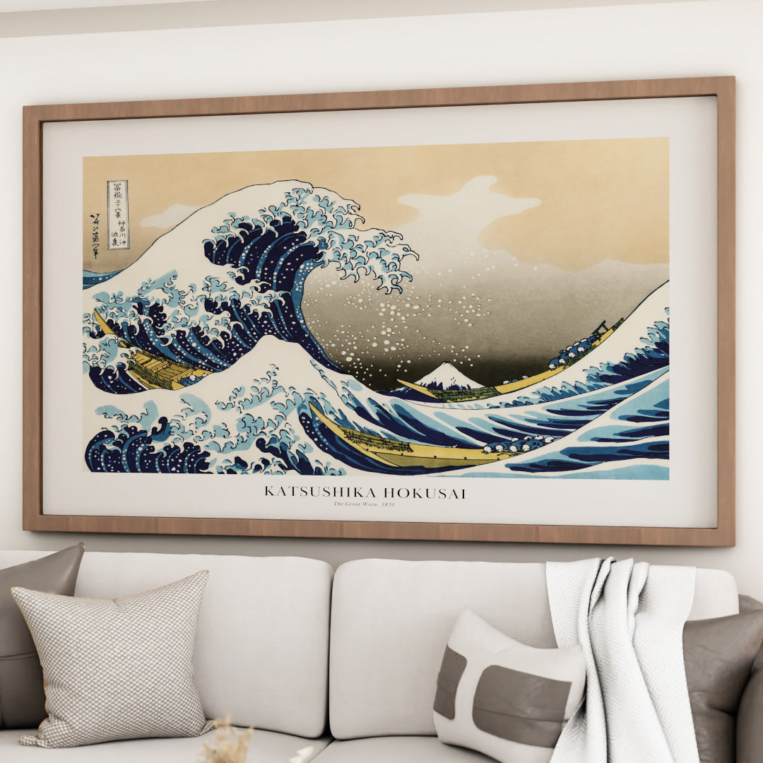 Hokusai Birds and Sunset V2376 Canvas