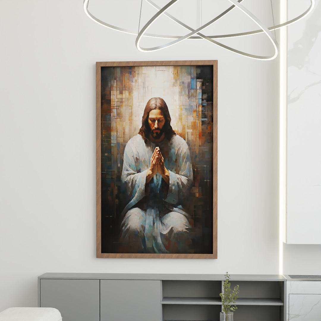 Jesus Praying Painting V701 Canvas