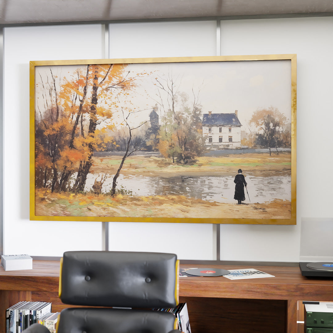 Painting of Woman in the Lake V2485 Canvas