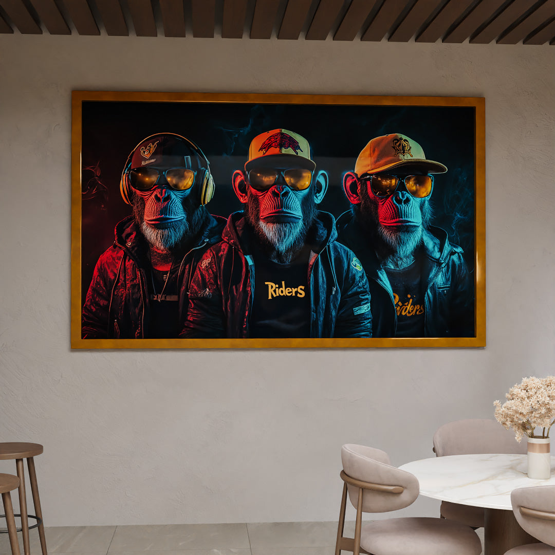 The Three Monkey Brothers V2255 Canvas