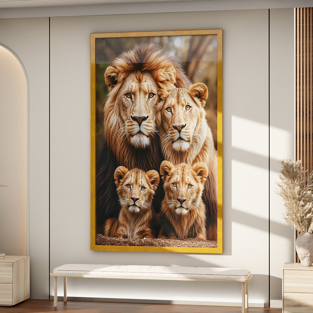 Photo Break in the Lion Family V2256 Canvas