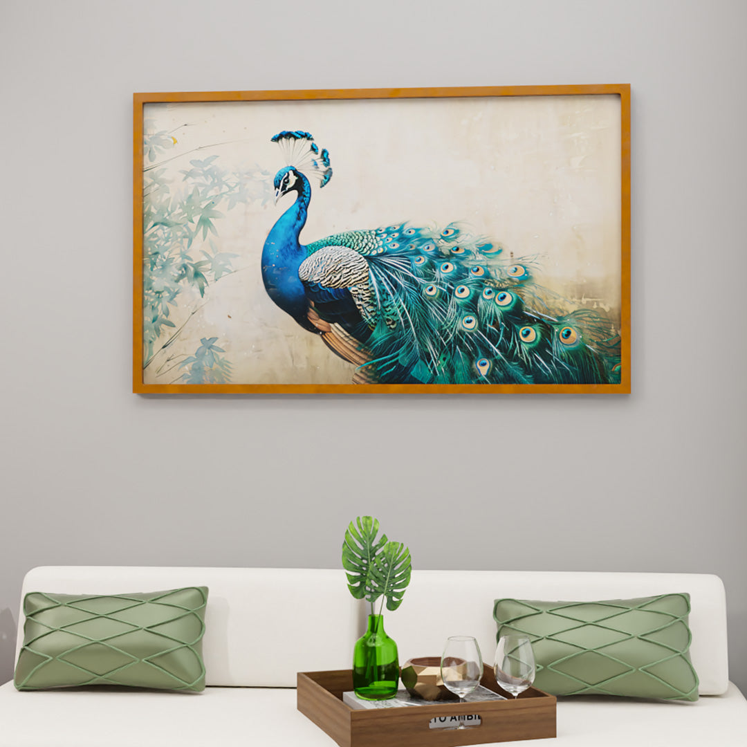 Vintage Peacock V2506 Canvas
