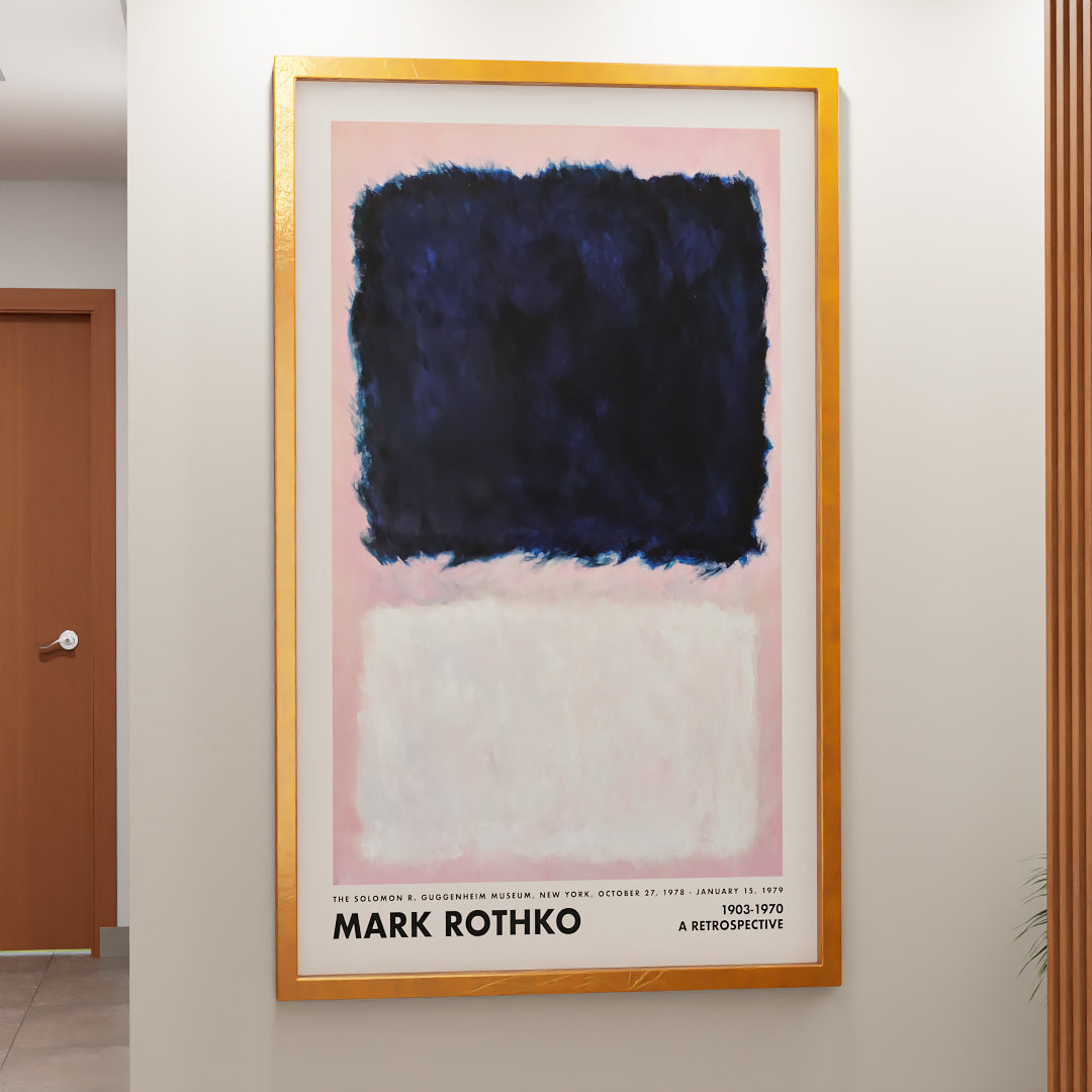 Mark Rothko Black on Pink and White V2428 Canvas
