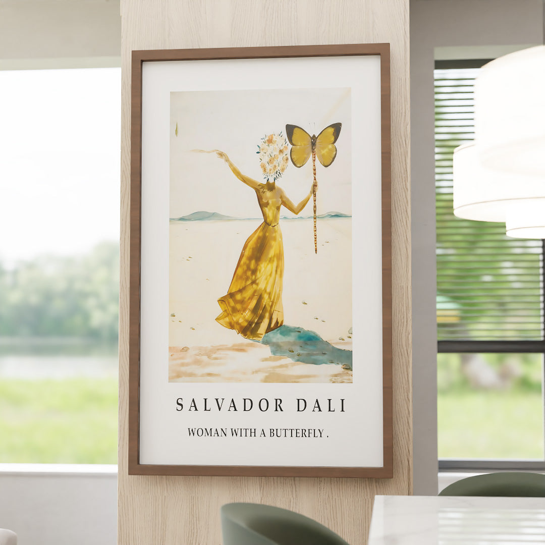 Salvador Dalí Woman With a Butterfly V2374 Canvas