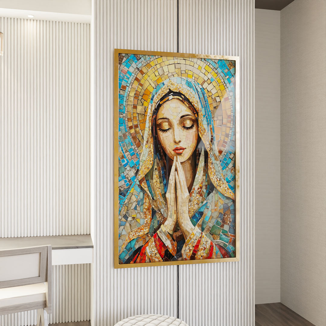 Saint Mary in Stained Glass V2277 Canvas