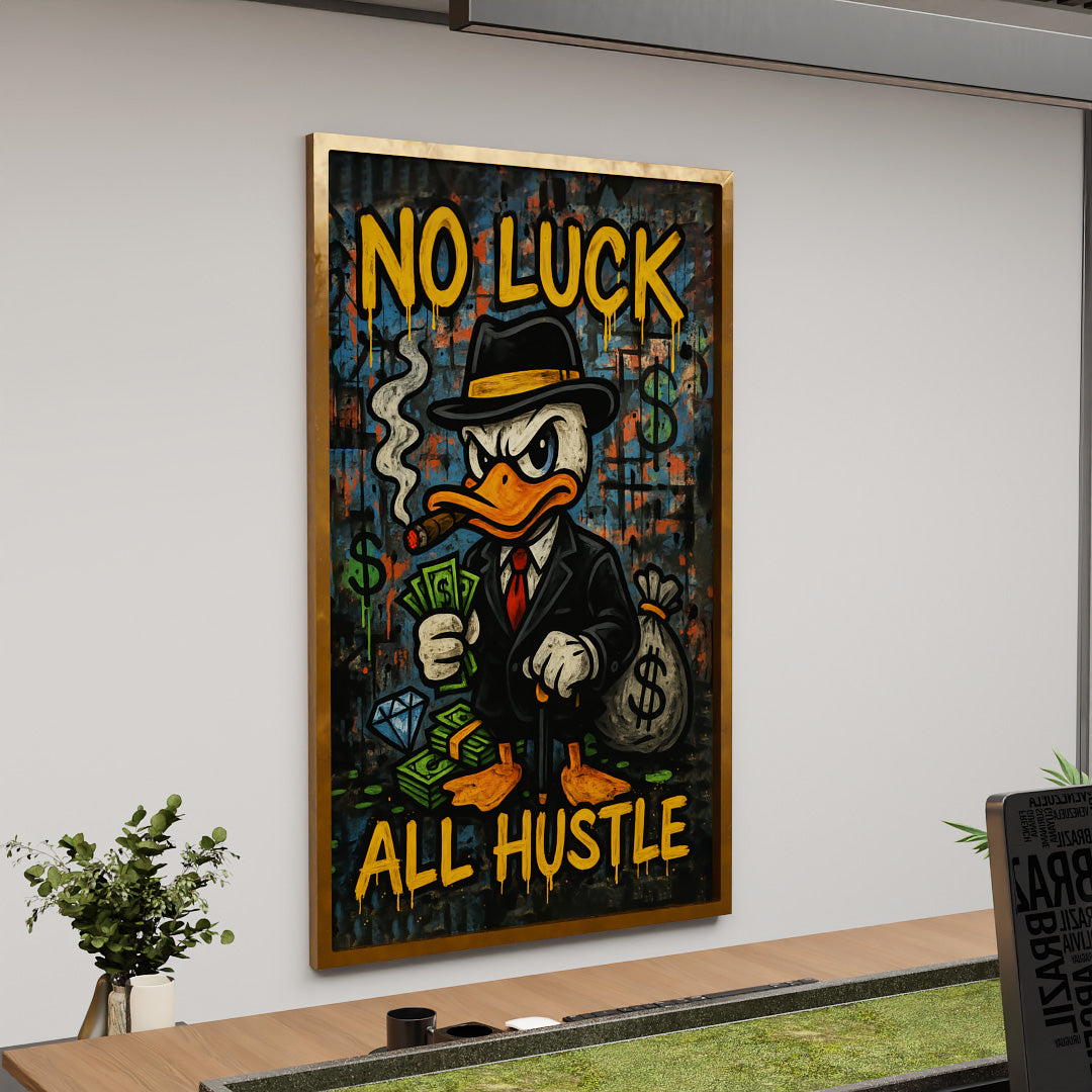 No Luck, All Hustle V2265 Canvas