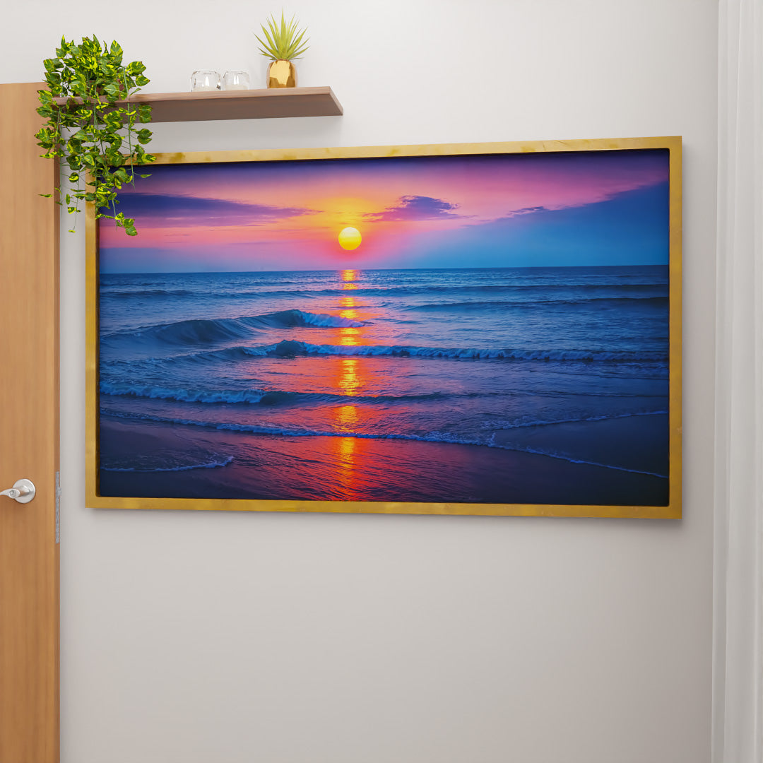 Sun Setting Ocean V2458 Canvas