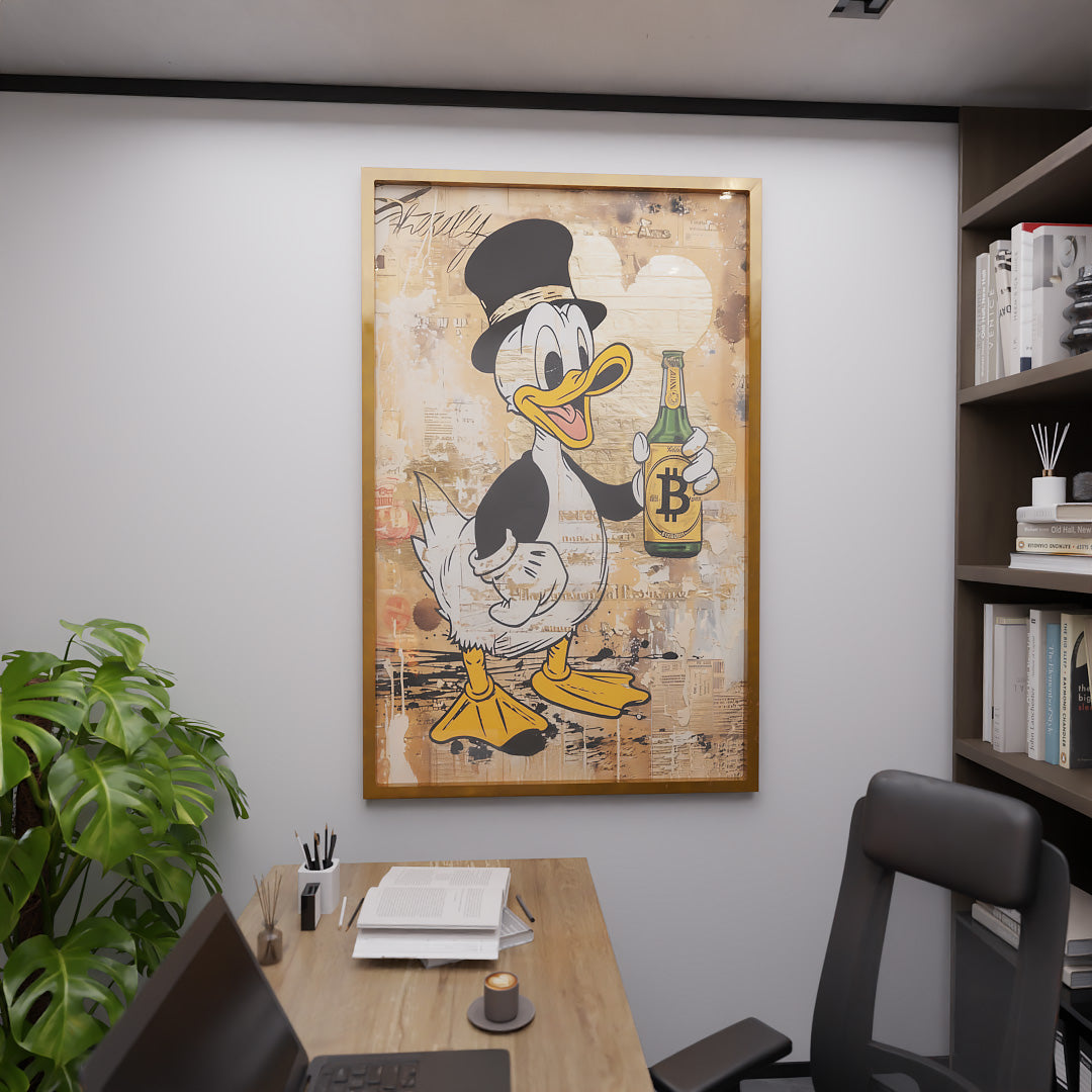 Scrooge McDuck and Bitcoin V2204 Canvas