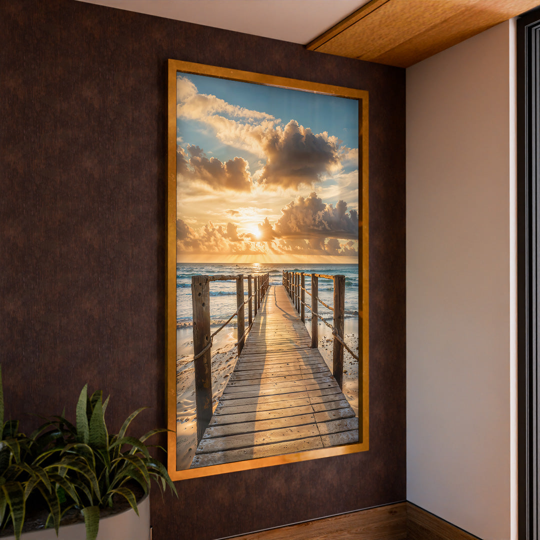 Pier at Sunset V2261 Canvas