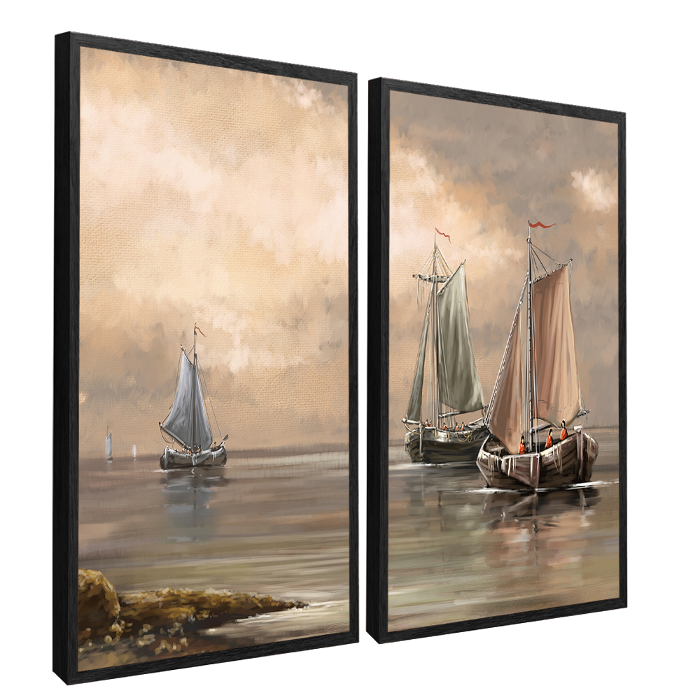 2 Pieces Boats V1415 Canvas