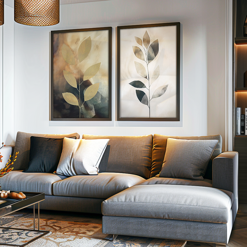 2 Pieces Boho Canvas V1391