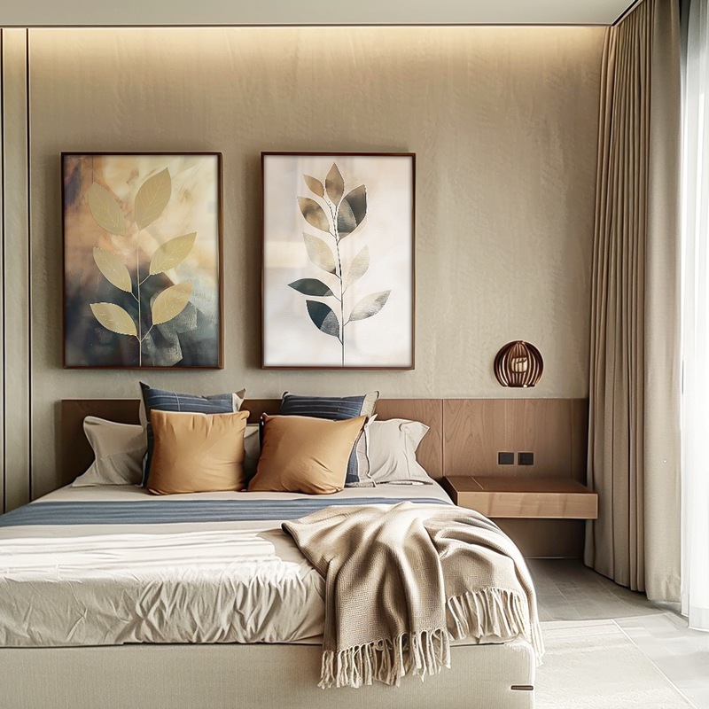 2 Pieces Boho Canvas V1391