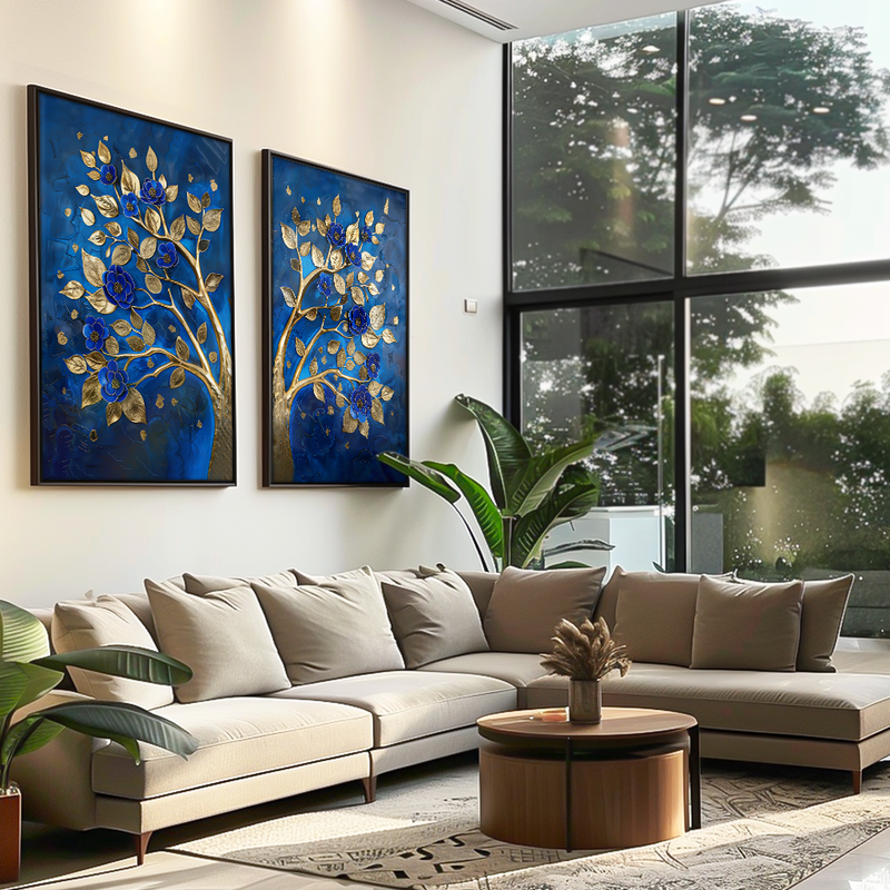 2 Pieces Lazuli Tree Canvas V1453