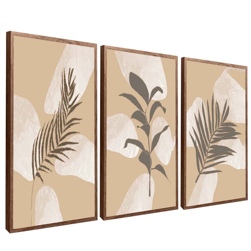 3 Floral Pieces Nude Background V1682 Canvas