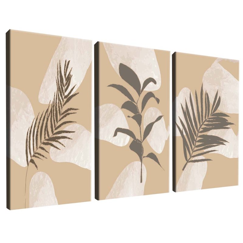 3 Floral Pieces Nude Background V1682 Canvas