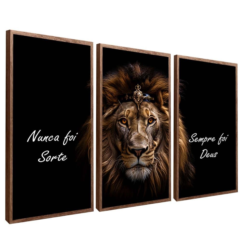 3 pieces - Lion has always been a Colorful God V1651 Canvas