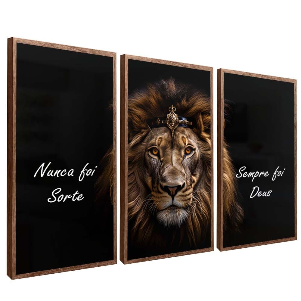 3 pieces - Lion has always been a Colorful God V1651 Canvas