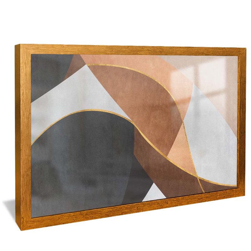 Abstract Circles in Nude V1702 Canvas