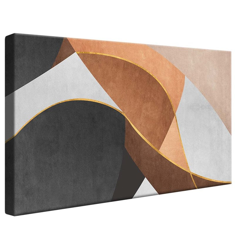 Abstract Circles in Nude V1702 Canvas